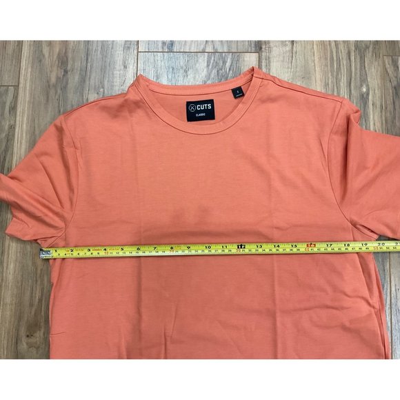 New Never Worn Men's CUTS AO Universal Curve-Hem Orange Tee Small - Picture 5 of 12